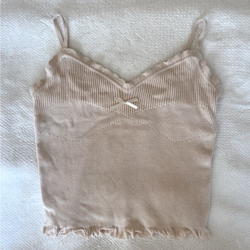[SOLD] Ivory pointelle camisole